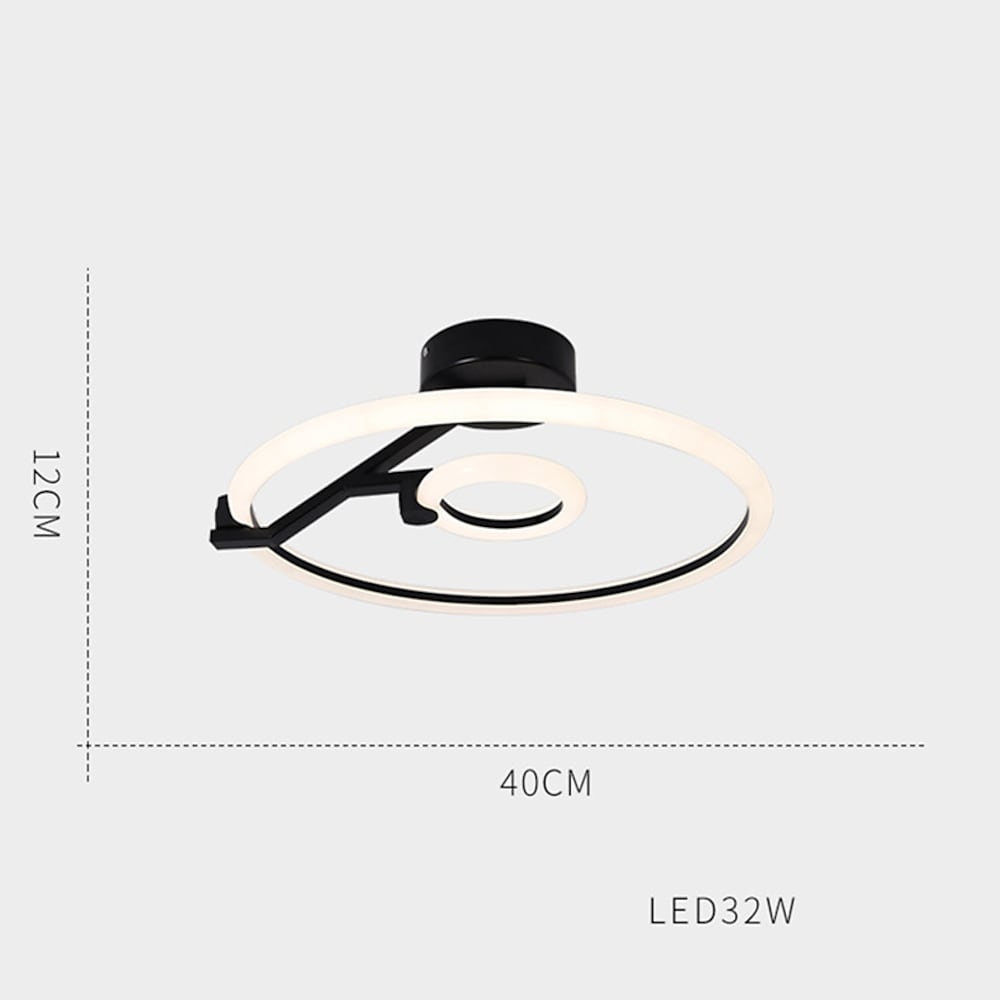 Rings Flush Mount LED Ceiling Light with Dimmable Options