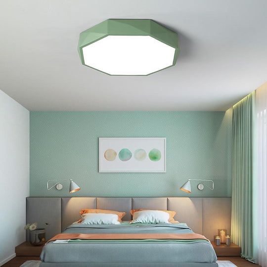 Octagonal Bedroom – LED Flush Mount Ceiling Light for Kids and Modern Homes