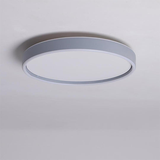 Circular Minimalist Metal Flush Mount LED Living Room Ceiling Light