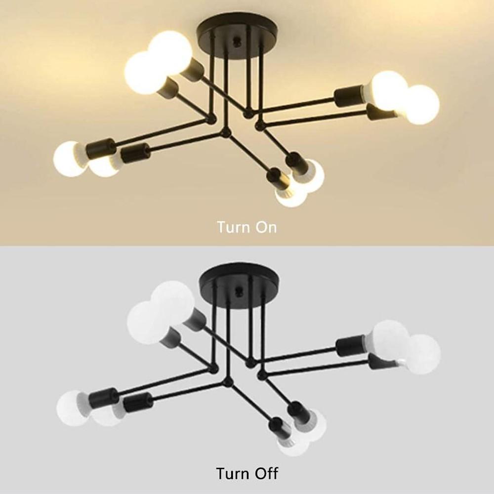 8-Light LED Modern Sputnik Chandelier