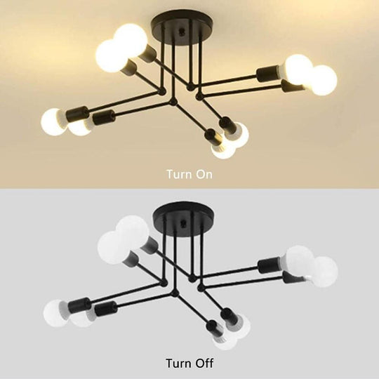 8-Light LED Modern Sputnik Chandelier
