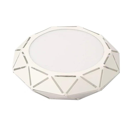Geometric Drum Shaped LED Modern Flush Mount Ceiling Light