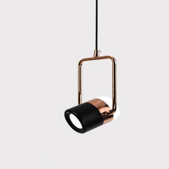 Projector Like Electroplated Metal Modern Pendant Light Flexible Ambient Glow