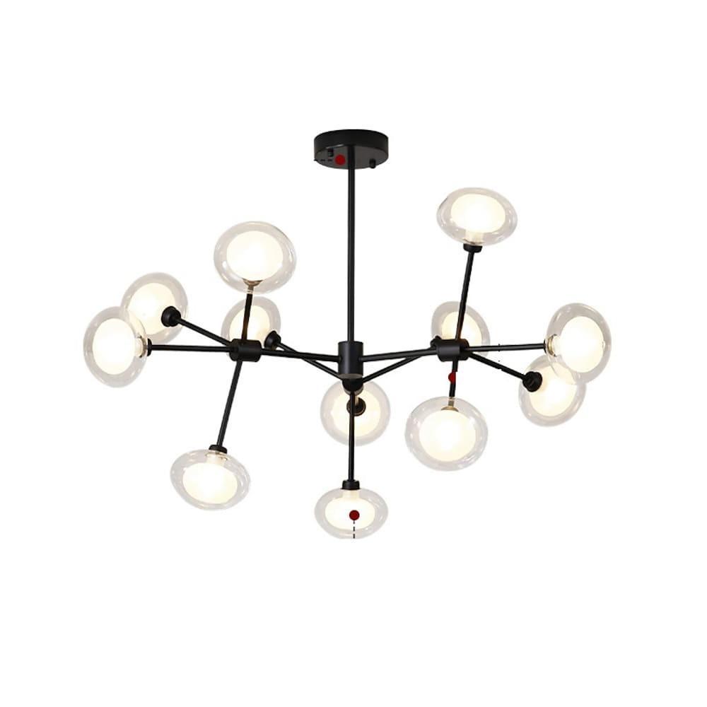 Multiwave Design Sputnik Chandelier LED Dining Room Chandelier with 12 Bulbs