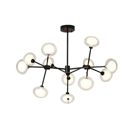 Multiwave Design Sputnik Chandelier LED Dining Room Chandelier with 12 Bulbs