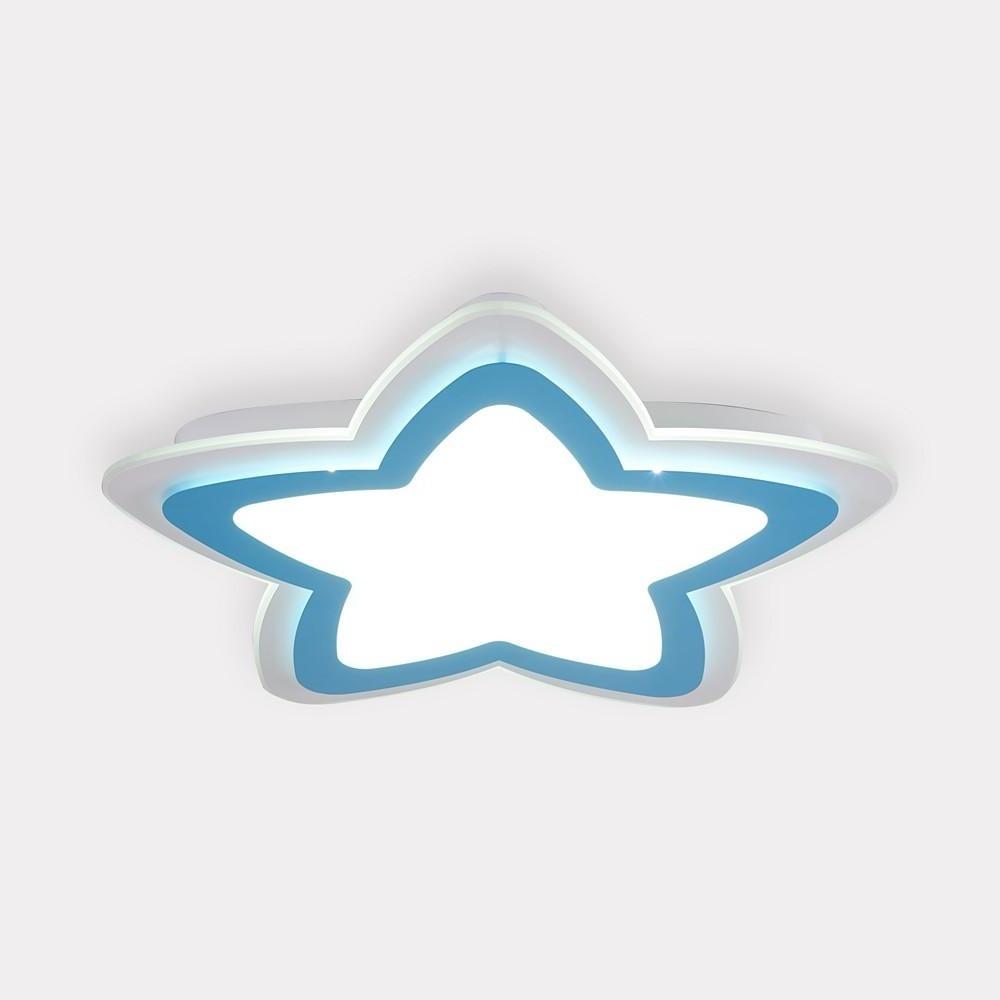 Star Shape Metal Flush Mount White LED Ceiling Light