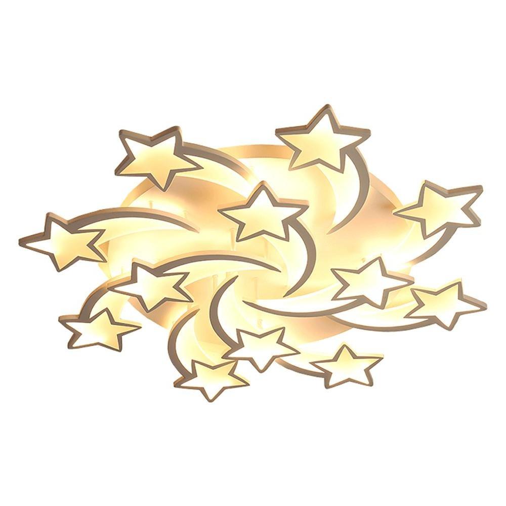 Celestial Shooting Stars LED Flush Mount Ceiling Light – Dimmable White Design