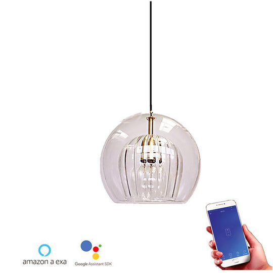Unique Glass Globe LED Modern Pendant Light