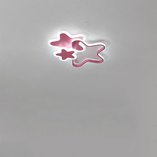 Triple Star Flush Mount LED Ceiling Light