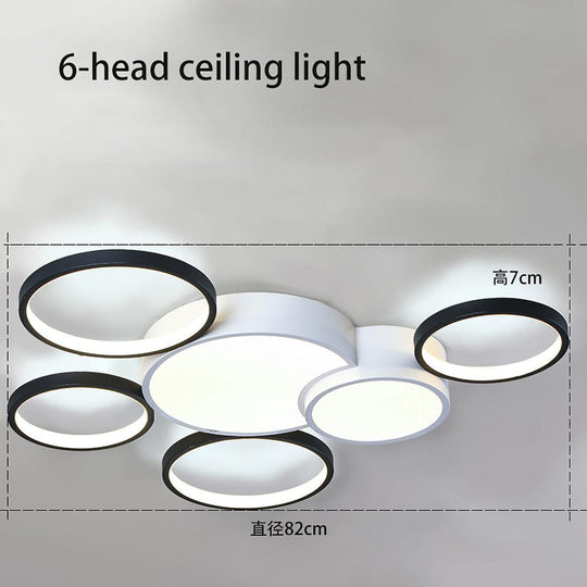 Multiple Circles LED Nordic Ceiling Light Flush Mount Fixture