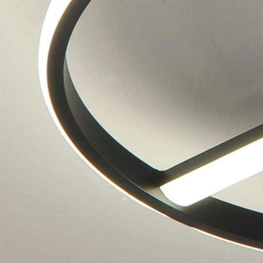 Creative Circle LED Flush Mount Ceiling Light – Modern Metal Design