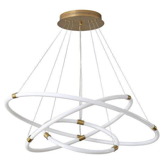 Surround Circle LED Chandelier – 2/3-Light with 4000 K Acrylic Glow