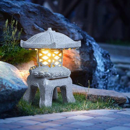 Rustic Imitation Stone Tower Outdoor Landscape Light