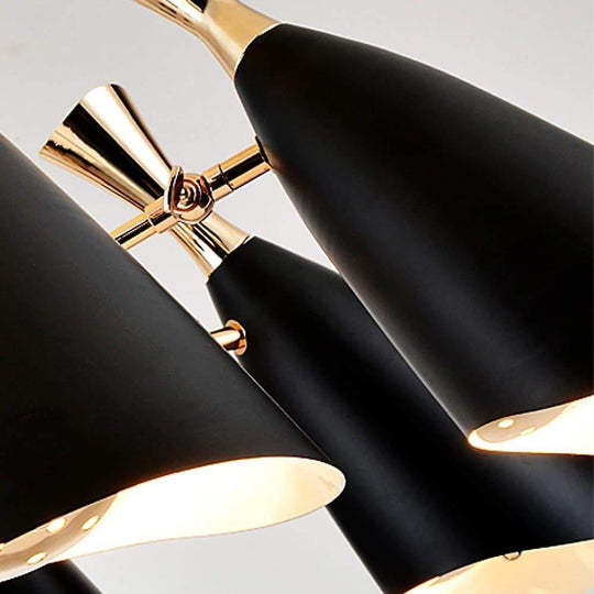 8 Light LED Electroplated Metal Nordic Chandelier Ceiling Light Fixture