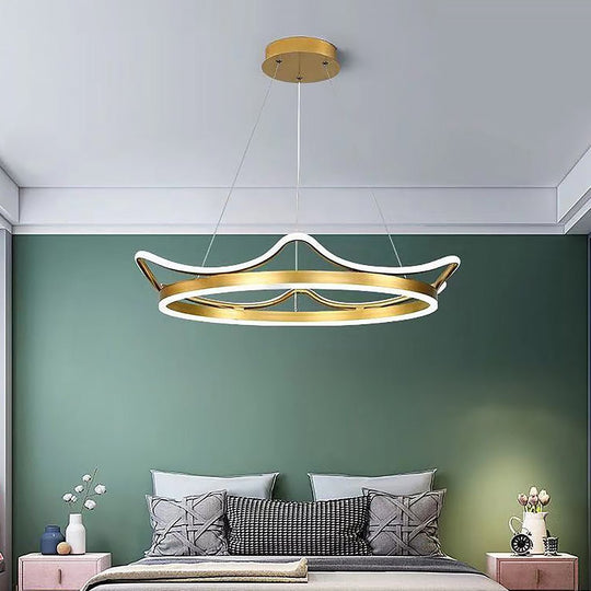 Imperial Crown Modern LED Chandelier with Remote Control