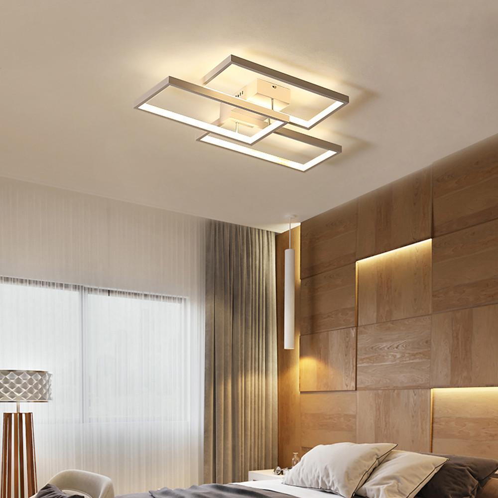 Geometric Rectangle LED Modern Flush Mount Ceiling Light