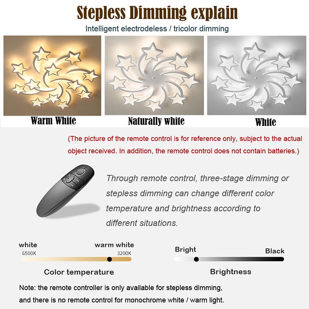Celestial Shooting Stars LED Flush Mount Ceiling Light – Dimmable White Design