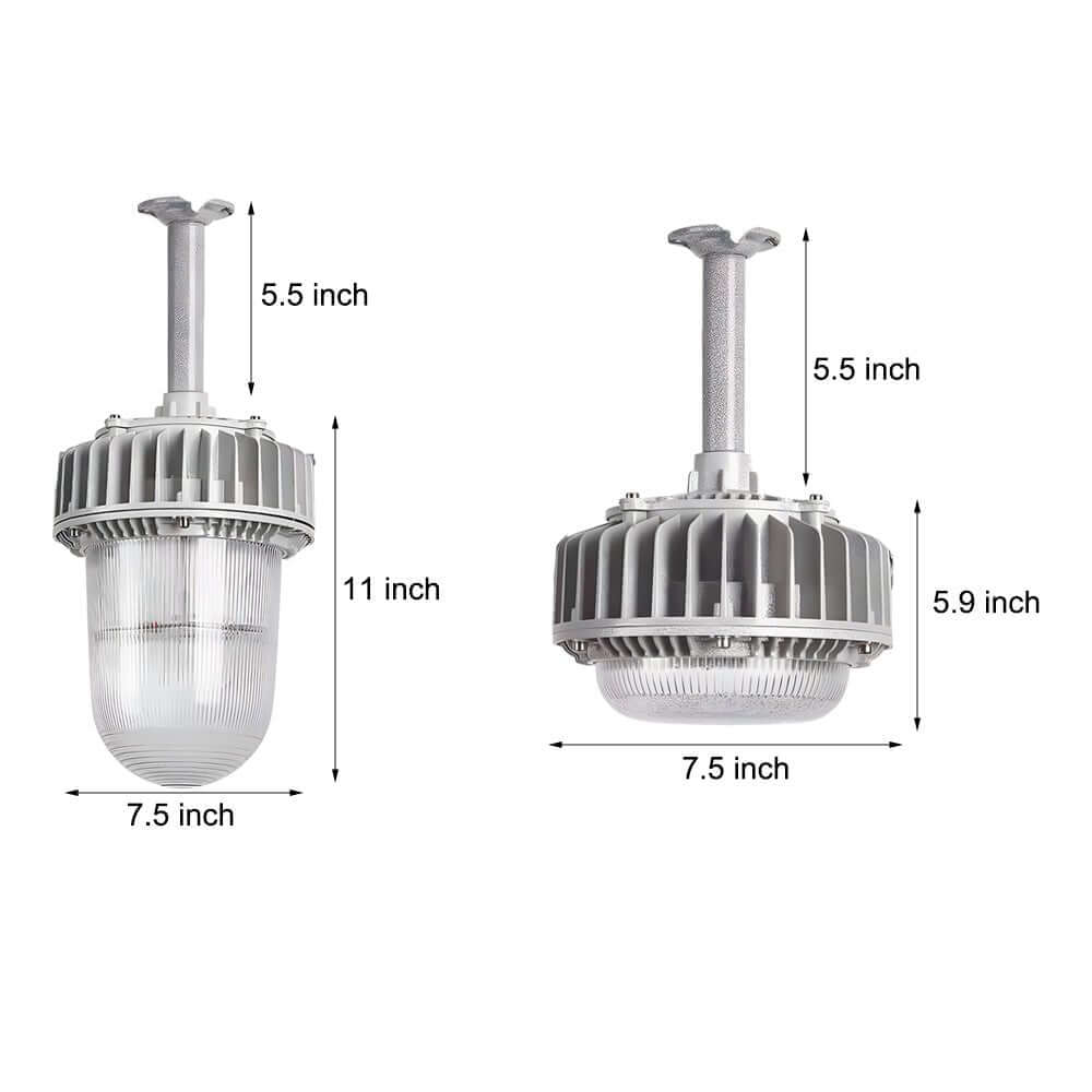 Industrial LED Explosion Proof Pendant Light for Hazardous Areas 50 W and 100 W