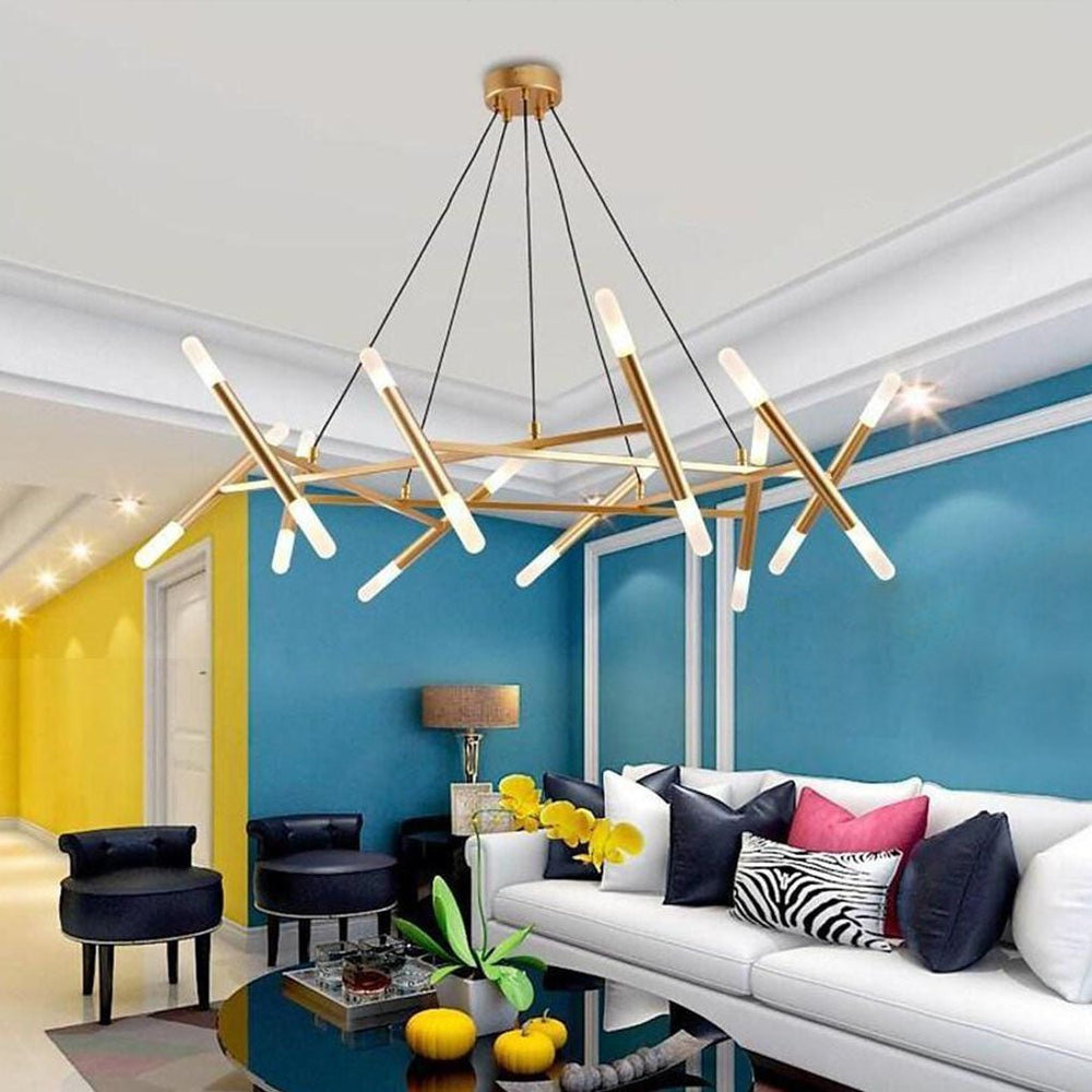 Creative Metal Design 16-Light LED Industrial Chandelier