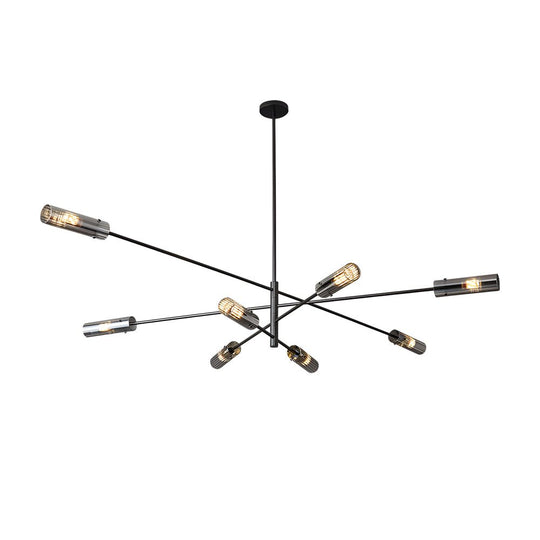 Industrial Sputnik Chandelier - Copper Linear Pendant Lights (6/8-Light)