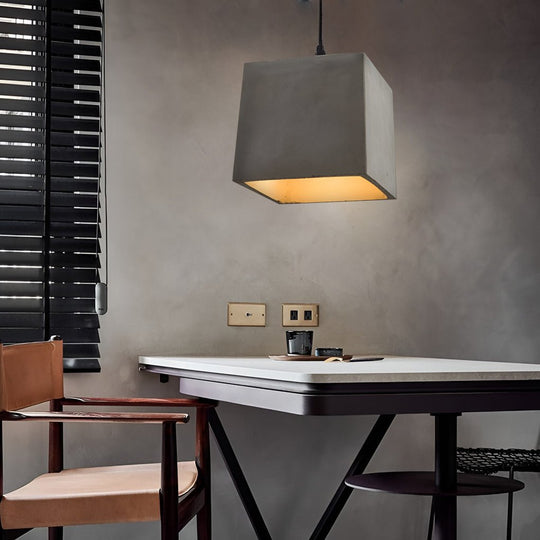 Industrial Style Cement Pendant Light