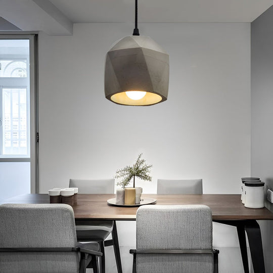 Industrial Style Cement Pendant Light