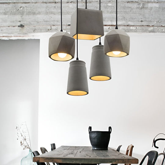 Industrial Style Cement Pendant Light