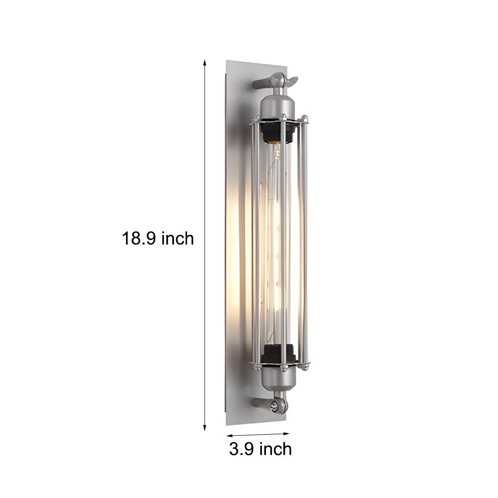 Industrial Vintage Flute Iron 1-Light Wall Lamp – Chrome