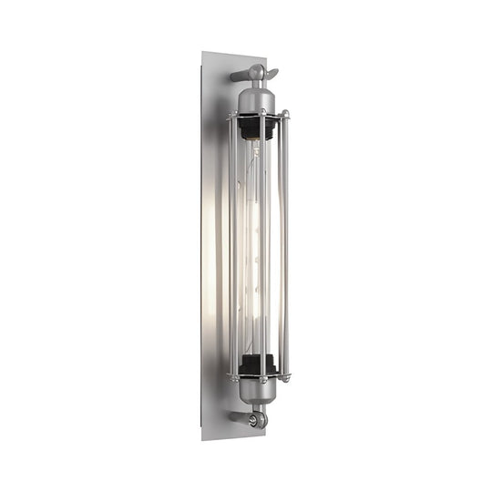 Industrial Vintage Flute Iron 1-Light Wall Lamp – Chrome