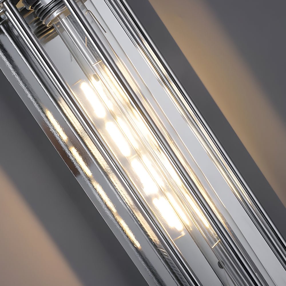 Industrial Vintage Flute Iron 1-Light Wall Lamp – Chrome