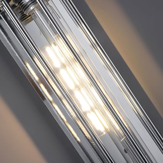 Industrial Vintage Flute Iron 1-Light Wall Lamp – Chrome