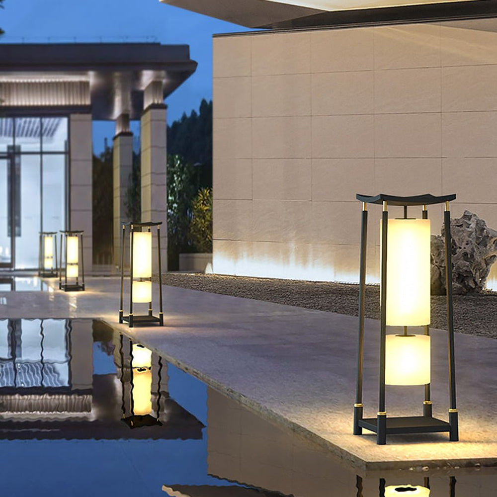 Asian-Inspired Solar Powered LED Outdoor Pathway Light