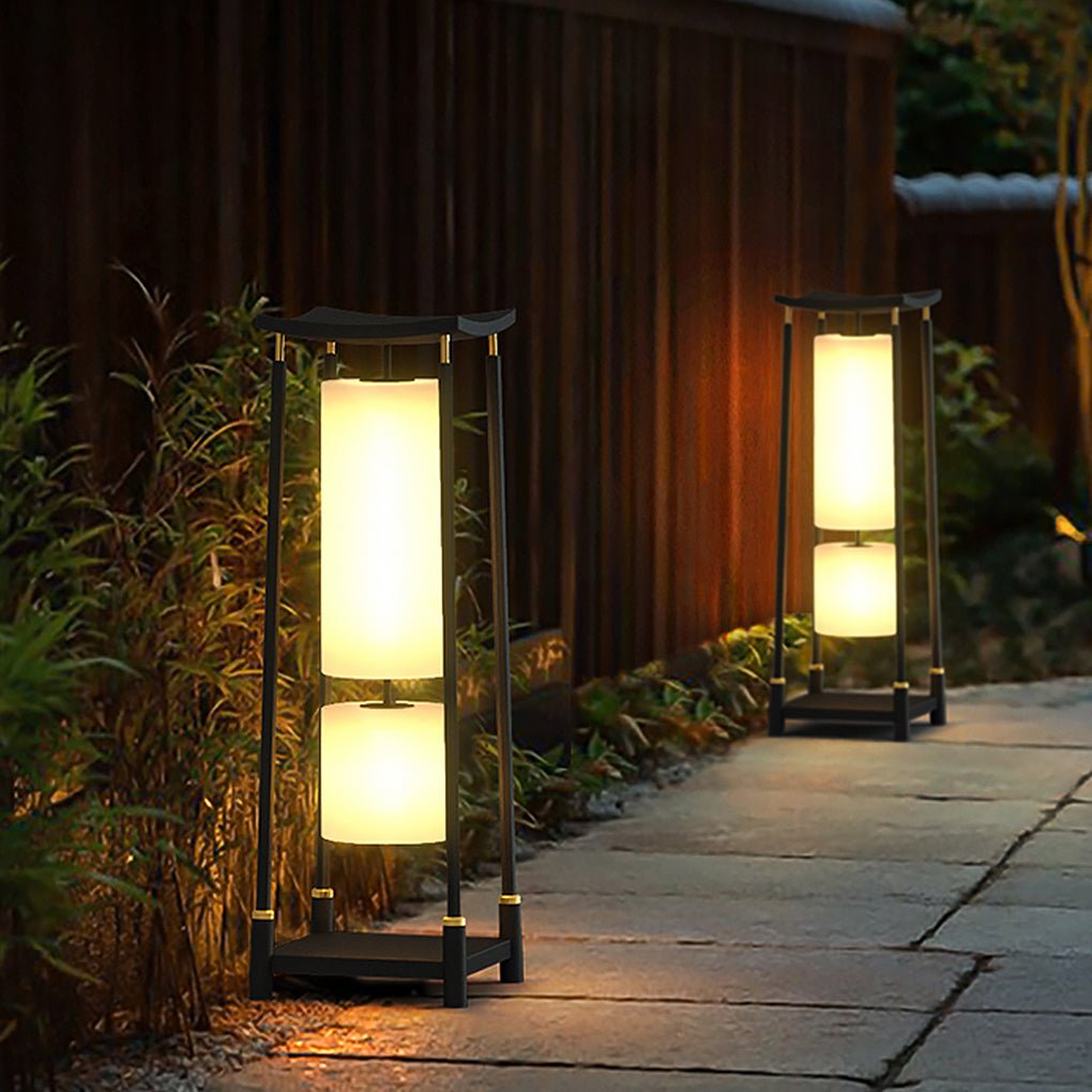 Asian-Inspired Solar Powered LED Outdoor Pathway Light