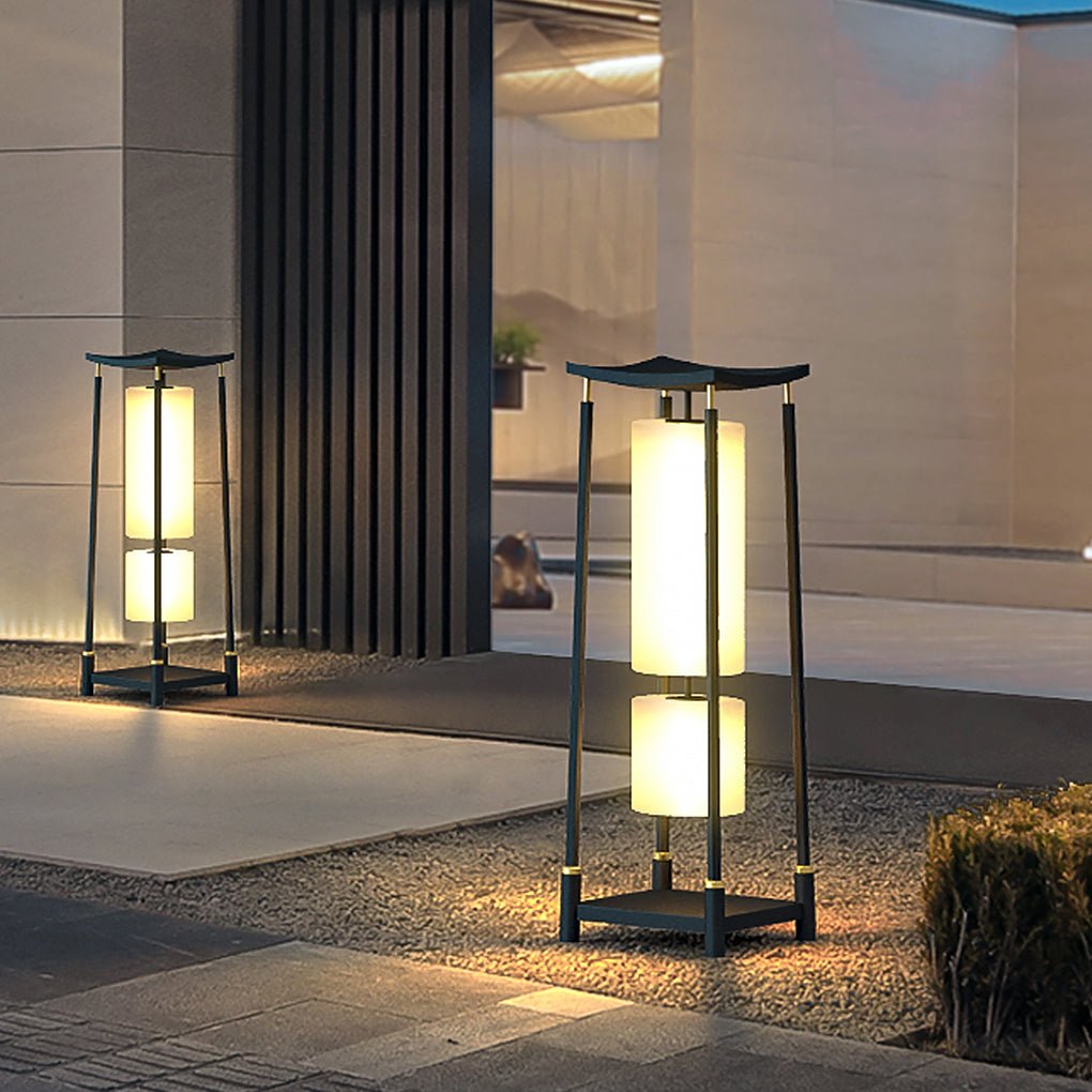 Asian-Inspired Solar Powered LED Outdoor Pathway Light
