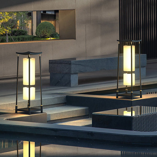 Asian-Inspired Solar Powered LED Outdoor Pathway Light