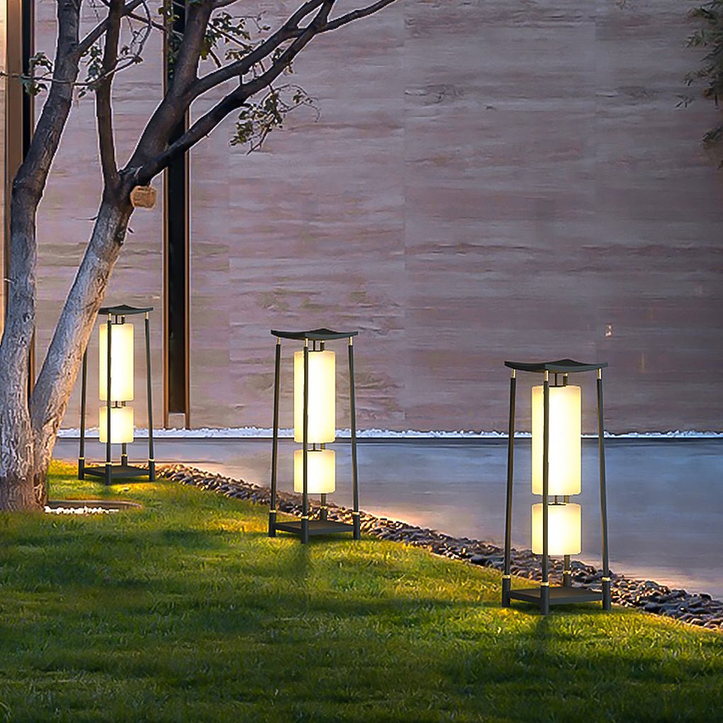 Asian-Inspired Solar Powered LED Outdoor Pathway Light