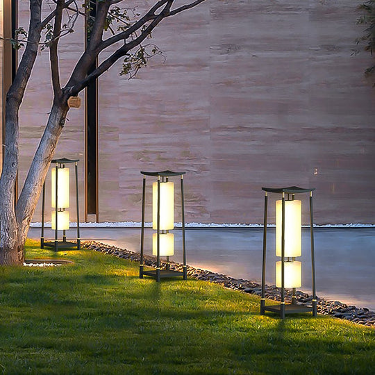 Asian-Inspired Solar Powered LED Outdoor Pathway Light