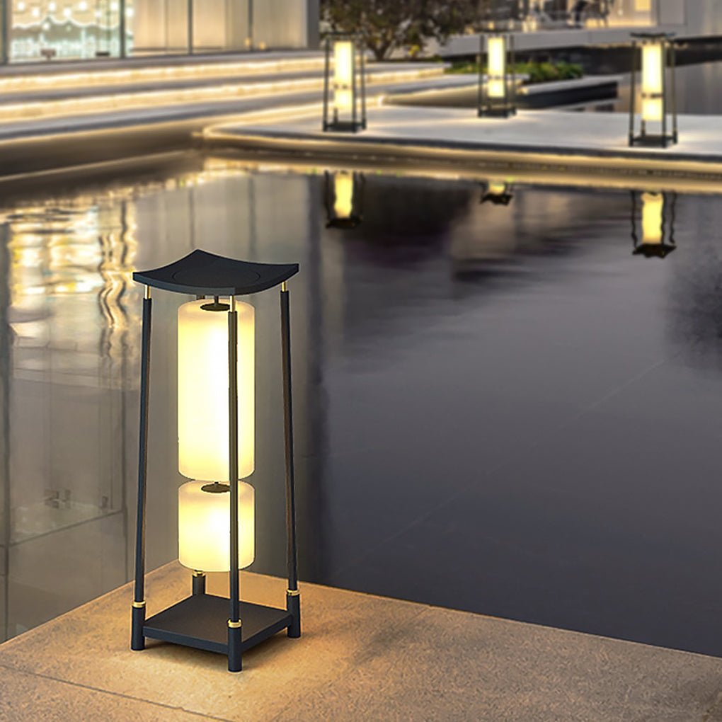 Asian-Inspired Solar Powered LED Outdoor Pathway Light