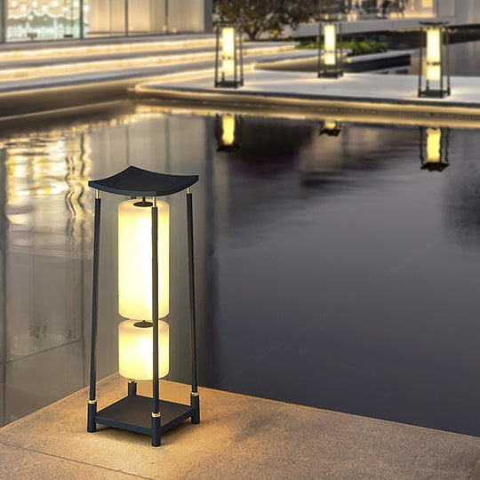 Asian-Inspired Solar Powered LED Outdoor Pathway Light