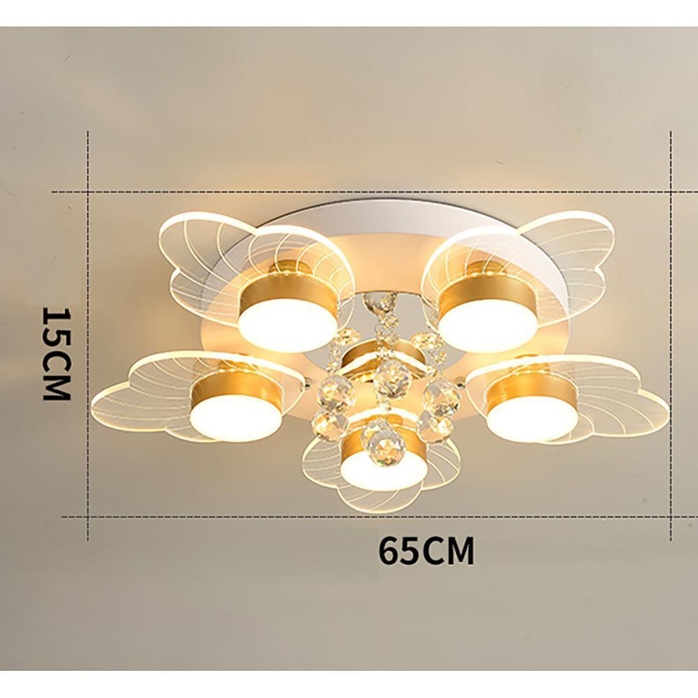 8-Light Flower Design Traditional LED Flush Mount Ceiling Light