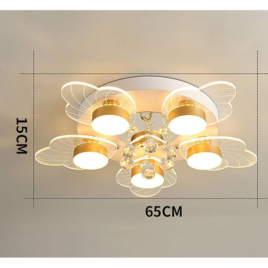 8-Light Flower Design Traditional LED Flush Mount Ceiling Light