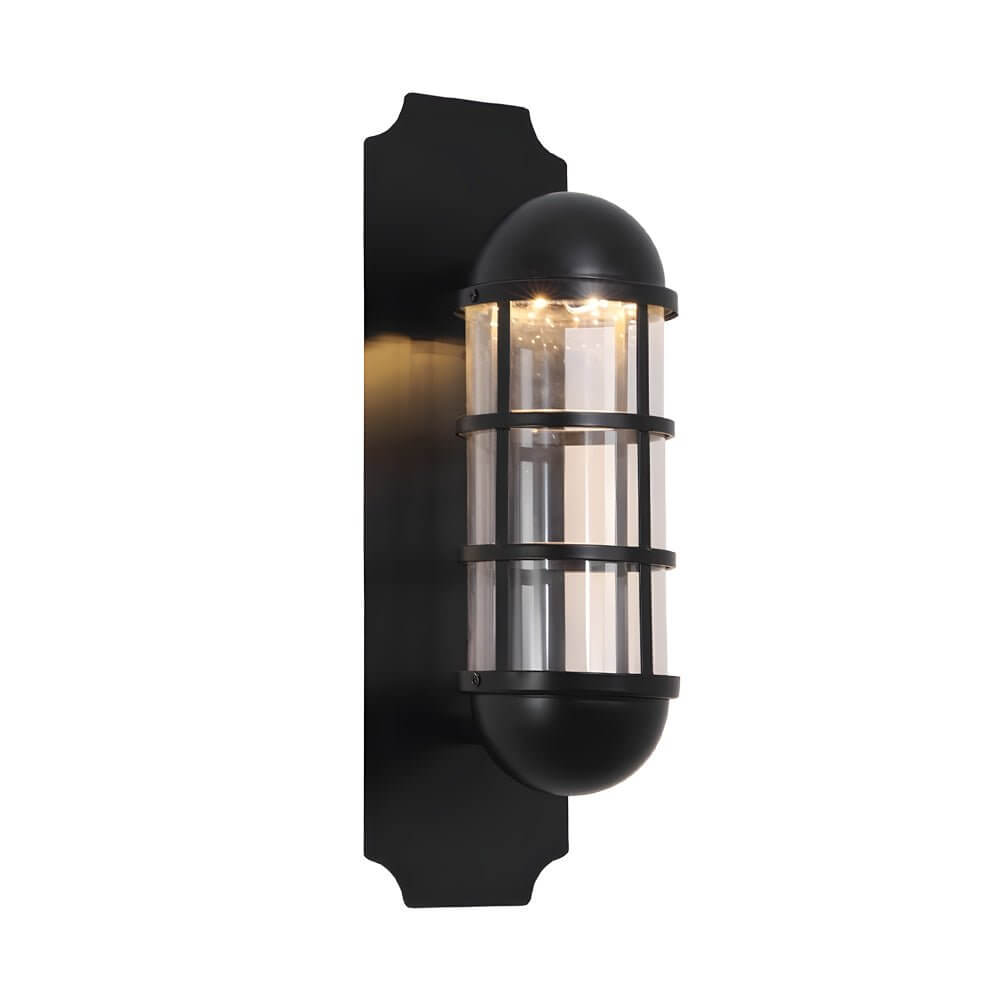 Retro Iron and Glass LED Sconce Light Inspired by Telephone Booth