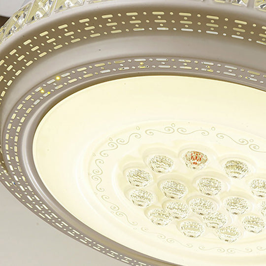 Smart Dimming Invisible Blade LED Ceiling Fan Chandelier – Remote Controlled, Frequency Conversion, 3-Color Lighting