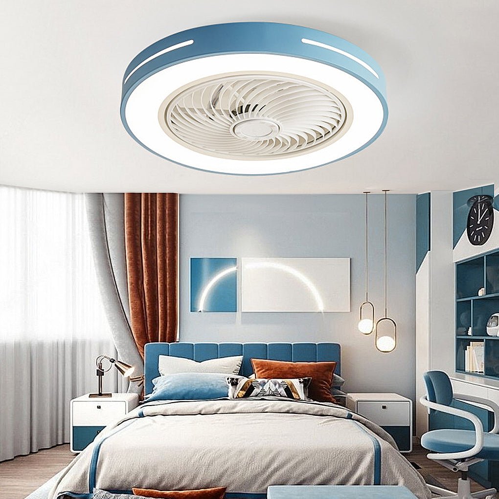Inverter Intelligent Bladed Ceiling Fan with LED Light and Remote Control