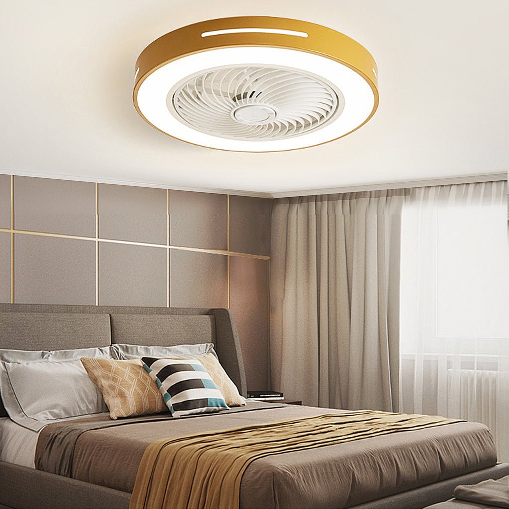 Inverter Intelligent Bladed Ceiling Fan with LED Light and Remote Control
