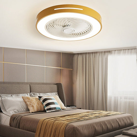 Inverter Intelligent Bladed Ceiling Fan with LED Light and Remote Control