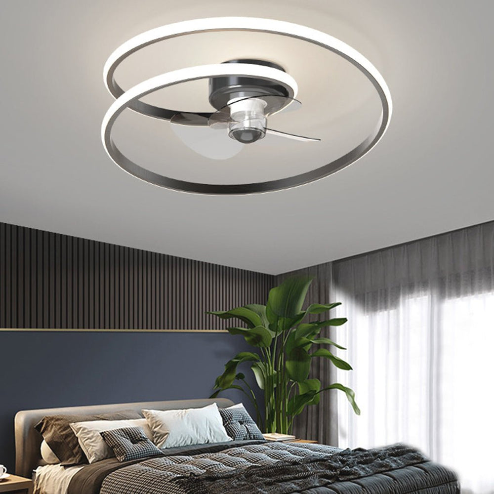 Inverter Stepless Dimming LED Ceiling Fan Light with Remote Control