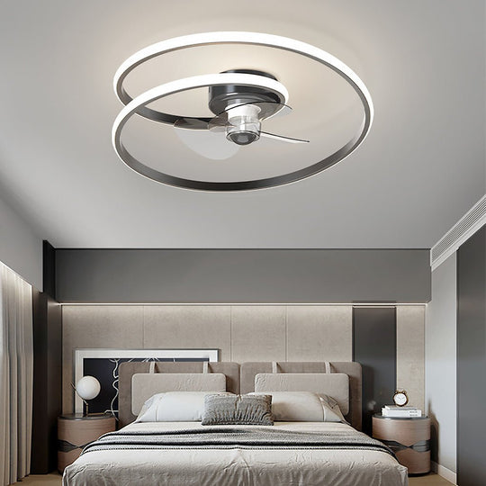 Inverter Stepless Dimming LED Ceiling Fan Light with Remote Control