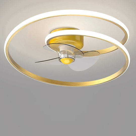 Inverter Stepless Dimming LED Ceiling Fan Light with Remote Control