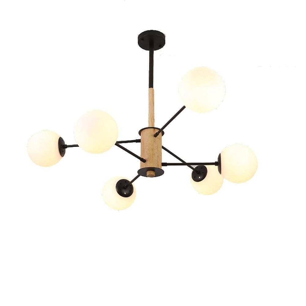 Mini Style 6 Lights Glass LED Modern Sputnik Chandelier